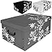 Produktbild Aufbewahrungsbox 45L mit Deckel Flowers 3er Set Pappe Aufbewahrungskiste Truhe Aufbewahrung Schachtel
