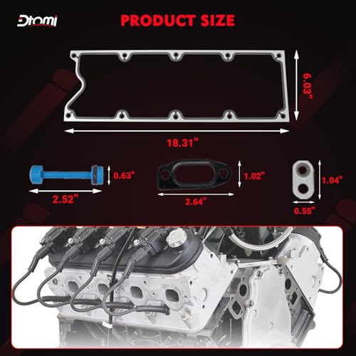 Image of LS Gasket Set, Cylinder Head Gasket Set Kit Compatible with GM Chevy GMC Vehicle 1999-2010 4.8L, 5.3L, 5.7L, 6.0L LS1 LS6 LQ4 LQ9 Engine, Silverado 1500 2500 Replaces# 12633904, 12558177, BTR73450