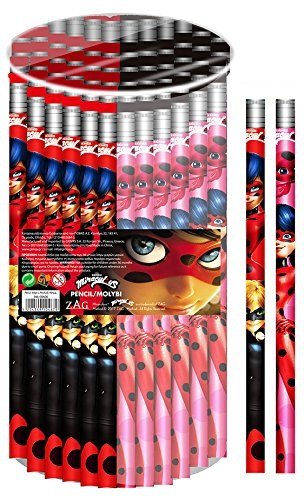 Ladybug - Miraculous - 12 Matite con gomma da