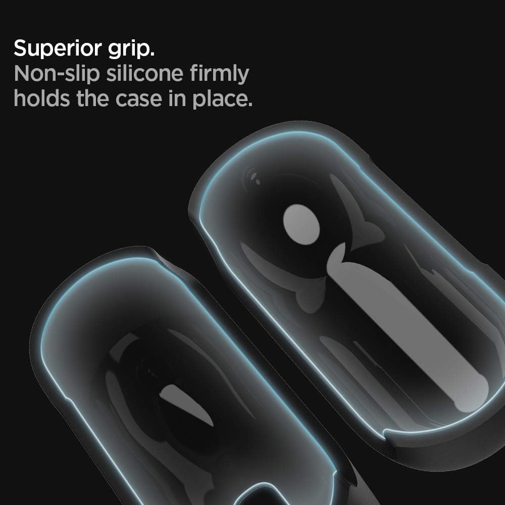 Spigen Silicone Fit [Version 2] Designed for Apple Airpods Pro Case (2019) - Black