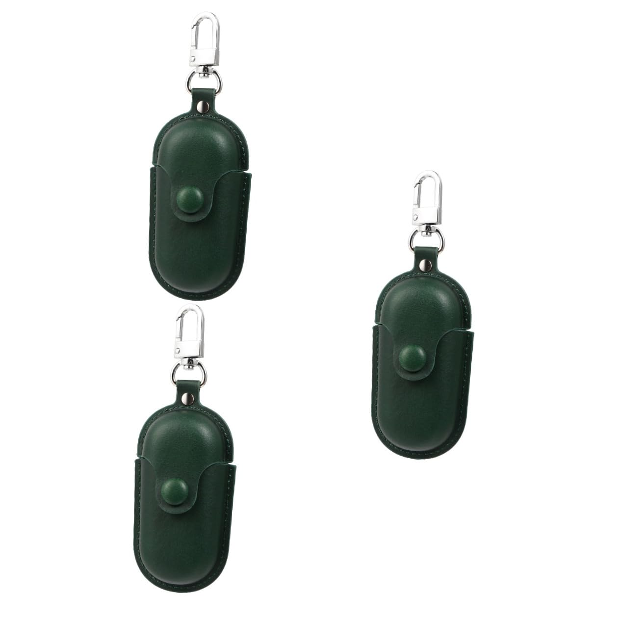 OSALADI 3pezzi Protezione Per Auricolari Custodia Antifurto Per Auricolari Wireless Verde Con Clip Pratica Organizzatore Resistente e Leggero Per Accessori