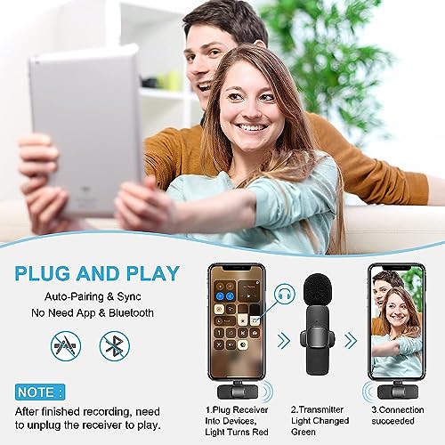 Image of TECHNOVIEW 2.4 Ghz Omnidirectional Lavalier Wireless Dual Microphone with Noise Cancallation, 50M Range Plug & Play, 2 Transmitters & 3 Receiver Lapel Mic System for All USB Devices K9-V2 (Black)