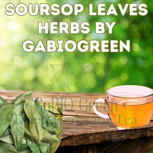 Gabio Green- Whole Soursop leaves (+1/2 Pound /8.1 oz) 670 + leaves aprox, Big Bag, Hojas de guanabana, tea Soursop, Dried Herbs,. (8.1 oz) 670 + leaves aprox.