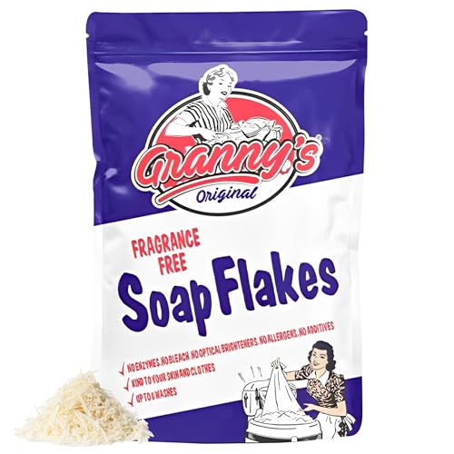 HiFEN Soap Flakes Original Fragrance-Free (425g Bag) | No Allergens No Bleach | Gentle Natural Laundry & Cleaning Soap