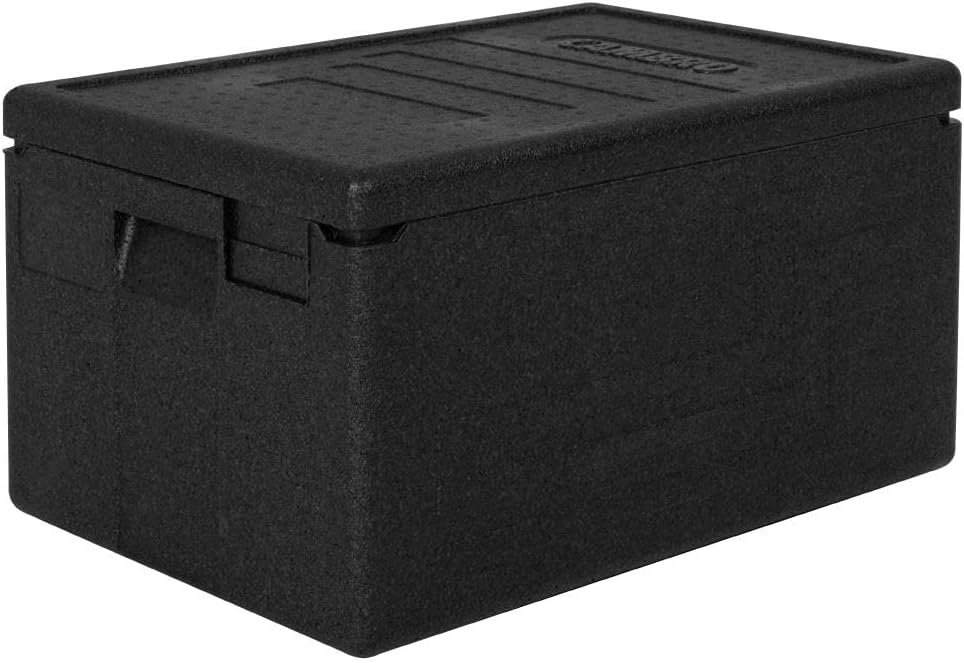 Cambro EPP Economic Cam GoBox Insulated Top Loading Food Pan Carrier - 46 Litres, Stores 1 x 1/1 GN Pan 200 mm Deep, Maintains Hot and Cold Temperatures for 4+ Hours, -40°C to 120°C, DW576