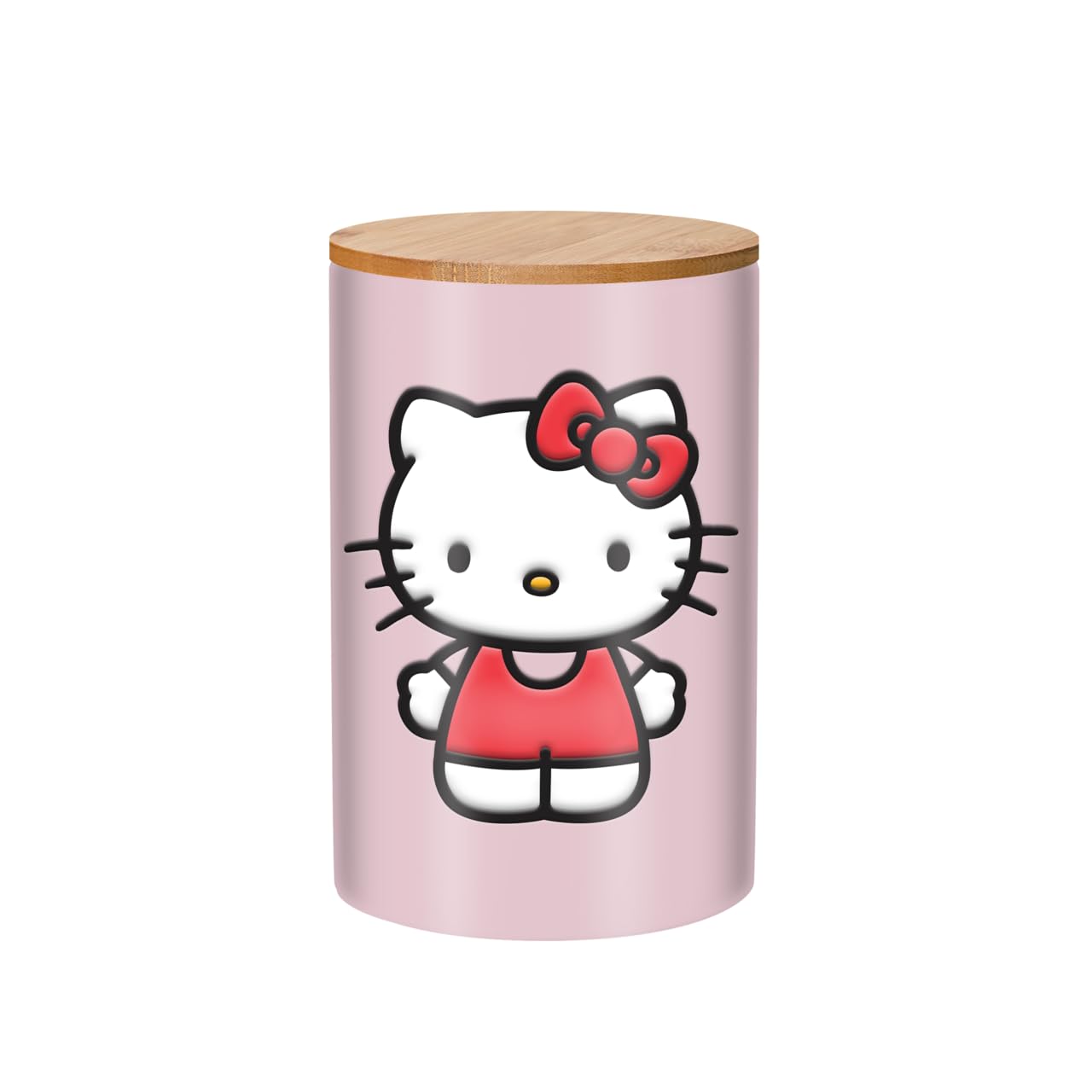 Hello Kitty Pot à biscuits en céramique premium et bois de bambou