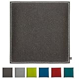 filz 40x40 PRODUKTDETAILS: Maße = 40cm x 40cm x 3,5cm | Farbe = grau, hellgrau | Deutlich flacher als herkömmliche Sitzkissen | Hoher Sitzkomfort bei sehr geringem Gewicht