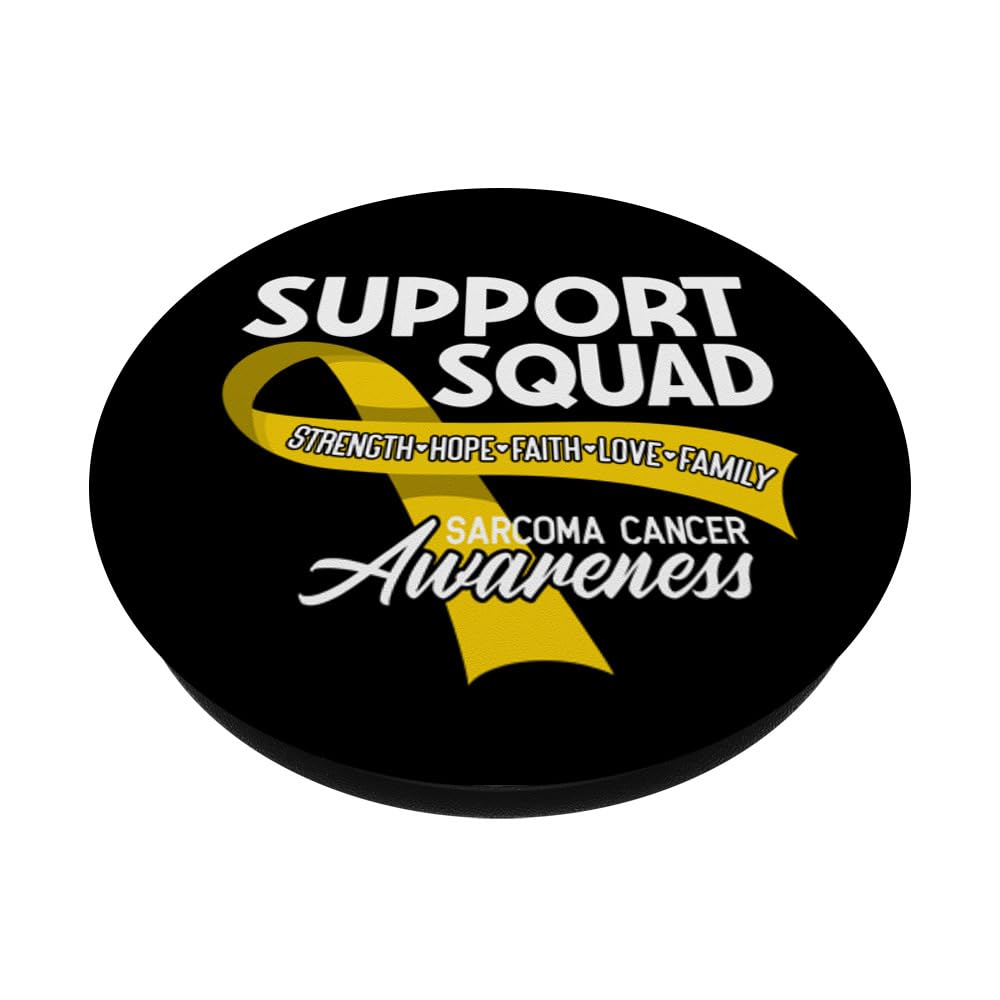 Support Awareness Squad I Sarcomata Sarcoma Cancer PopSockets Swappable PopGrip, Black - Image 2