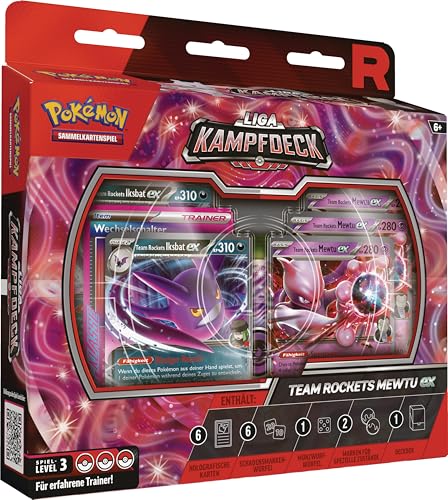 Pokémon-Sammelkartenspiel: Liga-Kampfdeck Team Rockets Mewtu-ex (1 sofort spielbares Deck mit 60 Karten)