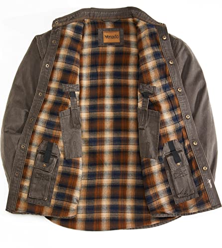 Venado Bountyman Cotton Suede Concealed Carry Shirt Jacket - Chore Coat For Men (Moose Brown, Medium) #TOP2