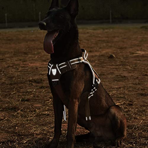 Cbbpet Tactical Dog Harness For Small Medium Large Dogs No Pull Adjustable Harness Training Easy Control Pet Vest,Reflective Working Training #TOP1