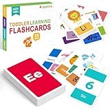 Alphabet Flash Cards for Toddler 1-3, Set of 58 Letters Colors Shapes Numbers Flash Cards for Learning Toy Educational Gifts for Kids