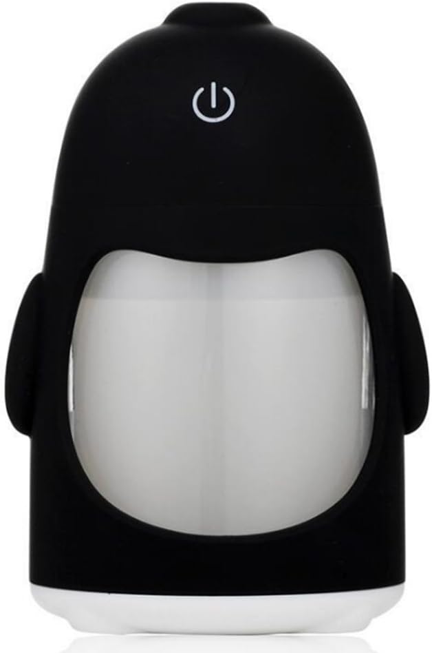 pn P9 Penguin Mini Portable 7 Color LED Light Cool Mist Humidifier with Timed Auto Shutdown for Office, Home