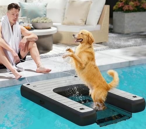 GOWE Inflatable Dog Boat Ramp, for Boat, Dock, Lake, Non-Slip