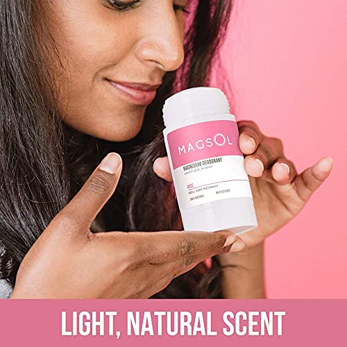 Magsol Natural Deodorant For Women & Men - Womens Deodorant With Magnesium - Perfect For Ultra Sensitive Skin, Aluminum Free Deodorant For Women, Baking Soda Free (2 Pack: Lemongrass & Rose) #TOP5