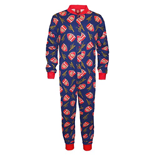 Arsenal FC - Kinder Schlafanzug-Overall - Offizielles Merchandise - Geschenk für Fußballfans - Blau - 7-8 Jahre