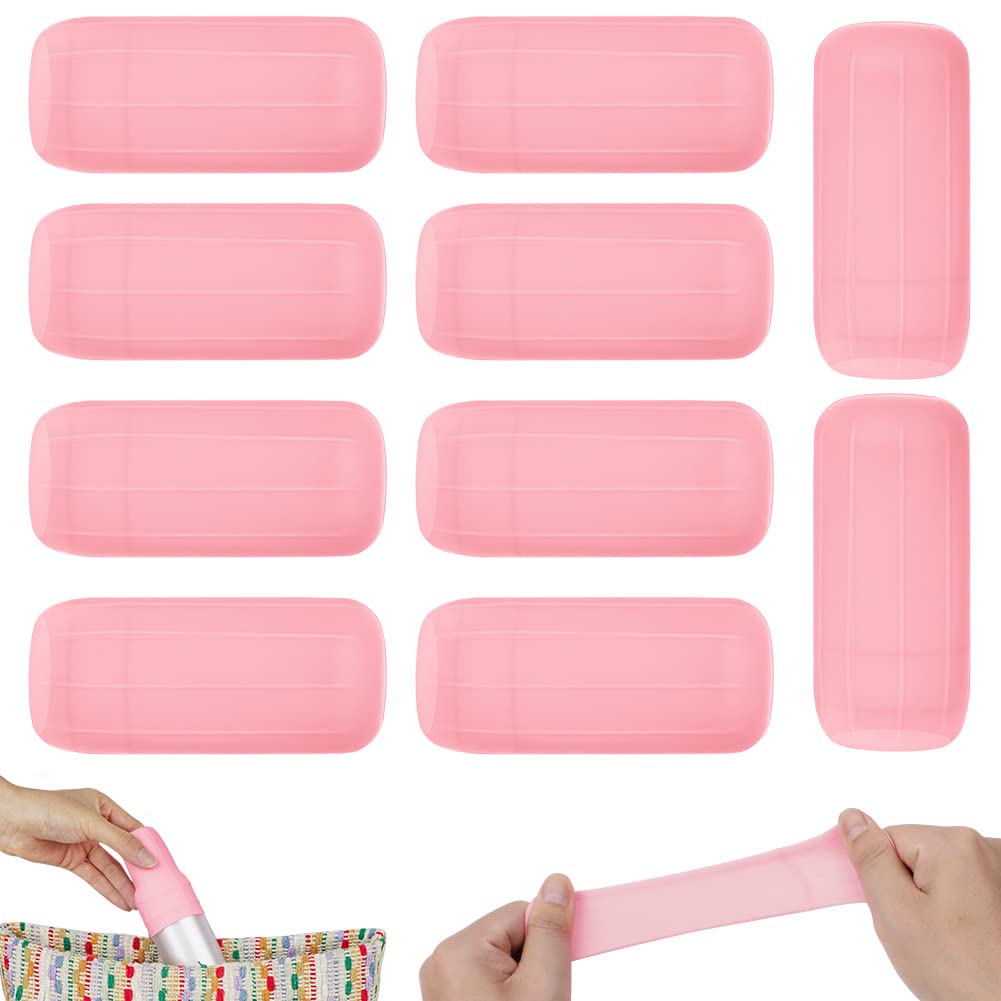 Aucuu 10PCS Fundas de silicona para botellas de viaje, Mangas elásticas para Viajes a Prueba de Fugas, Fundas de Silicona para artículos de tocador de Viaje, para artículos de tocador