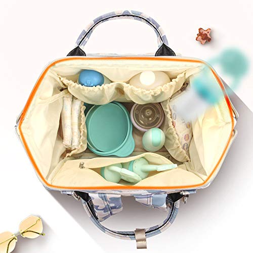 Sac à dos à langer de grande capacité imperméable avec compartiment isotherme pour bébé