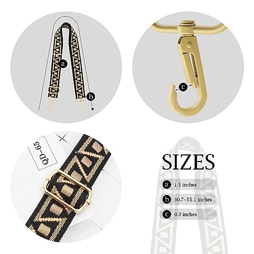 Image of TANOSII Wide Purse Strap Adjustable Replacement Shoulder Crossbody Strap Handbag Strap