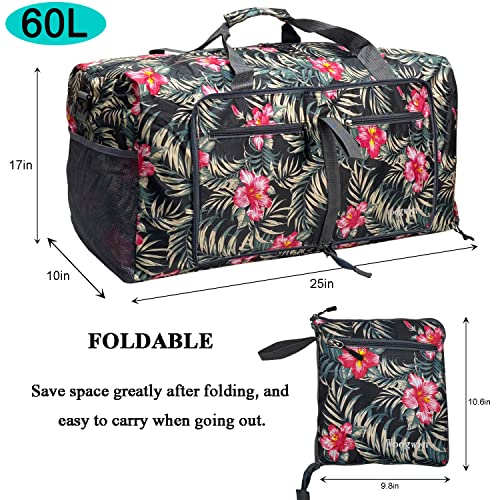 Image of Woogwin Travel Duffel Bag Large Foldable Waterproof Overnight Bag for Beach Swim Bags Pool Sports Gym