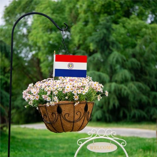 20 Pcs Small Paraguay Flag on Stick,Mini Paraguaian Handheld Flags,5x8 Inch by Minvoole - Used condition - Image 4