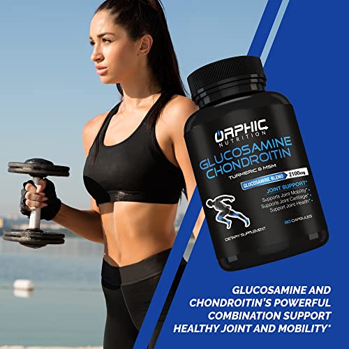 ORPHIC NUTRITION Glucosamine Chondroiting MSM 2100MG (90 Caps) - Joint Support Supplement for Men & Women* - Supports Joint Cartilage & Mobility - Thumbnail 5