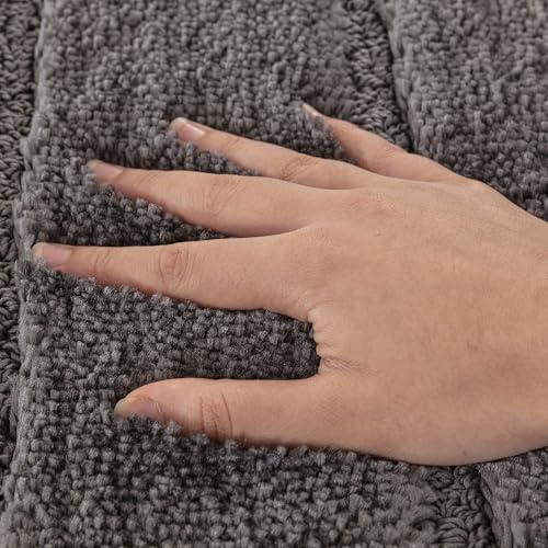 Nest & Nibble Bathroom Bath Mat (Charcoal, 40 x 60 cm) Non-Slip Toilet Floor Mat | Ultra-Absorbent Microfiber Technology Washable Shower Rug | Soft & Thick Anti-Mould Home Essential Bathtub Carpet - Cosy Home Interiors Nest & Nibble Bathroom Bath Mat (Charcoal, 40 x 60 cm) Non-Slip Toilet Floor Mat | Ultra-Absorbent Microfiber Technology Washable Shower Rug | Soft & Thick Anti-Mould Home Essential Bathtub Carpet - Image 3