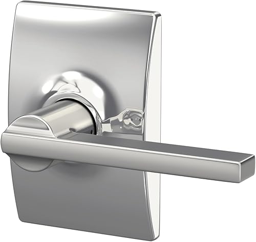 Miniatura 159 de Schlage Latitude F10 LAT 622 CEN Manija de paso con roseta Century, para pasillo y armario, negro mate Mate negro