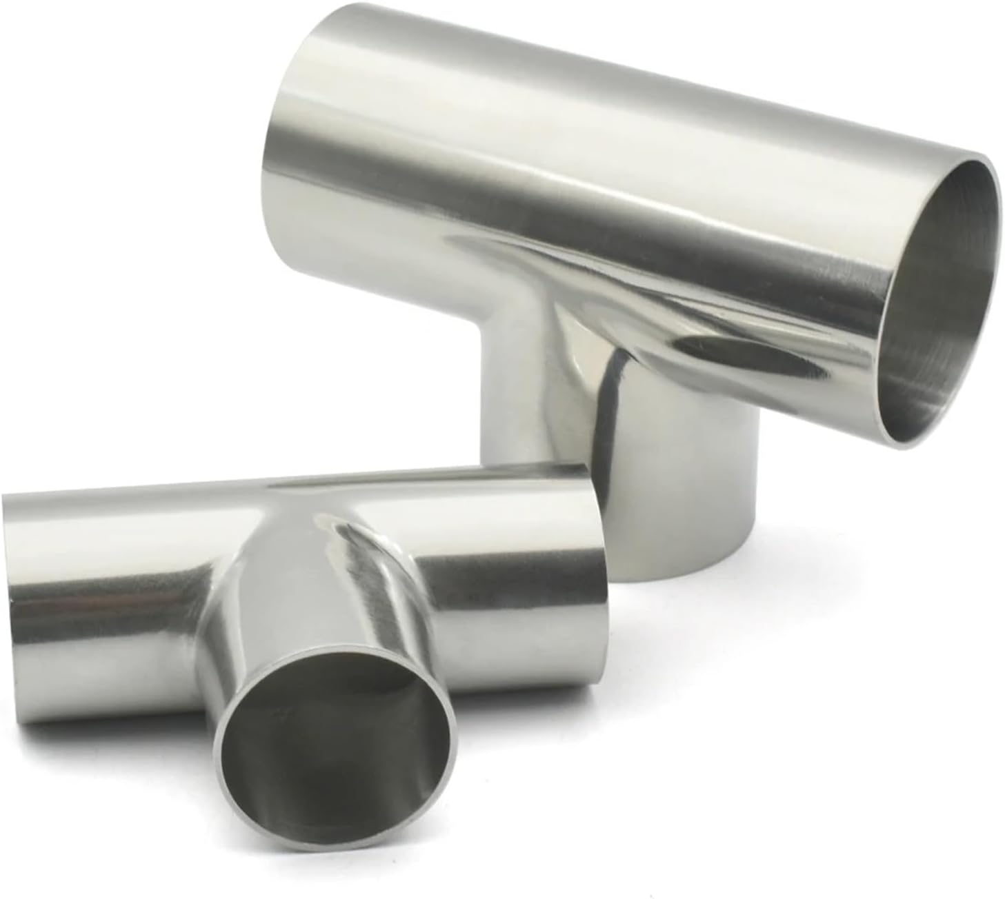 12.719/22/25/32/38/45/51mm-133mm Outer Diameter Butt Welded Tee Sanitary Fittings 304/316L Stainless Steel Food Grade(SS304,OD57mm)