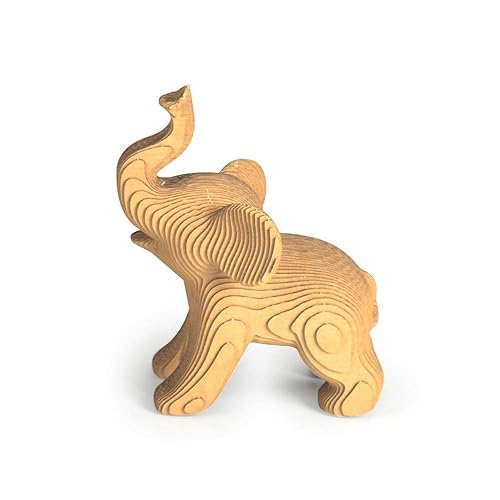 P&H 3-D Cardboard Paper Elephant DIY Statue Kit Creative Decoration
