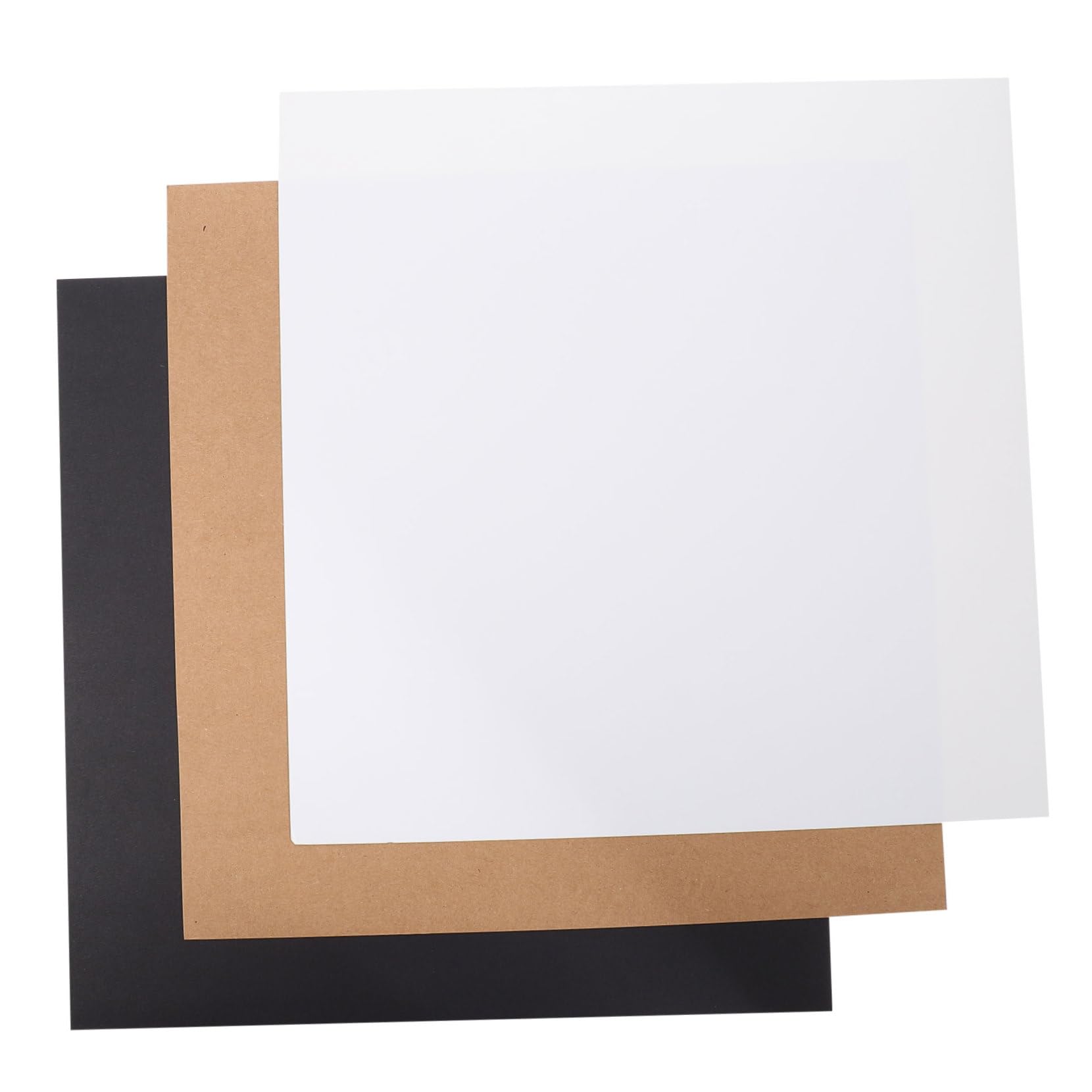 DOITOOL 60pcs Square Cardboard Sheets White Paperboard for Painting and Crafts