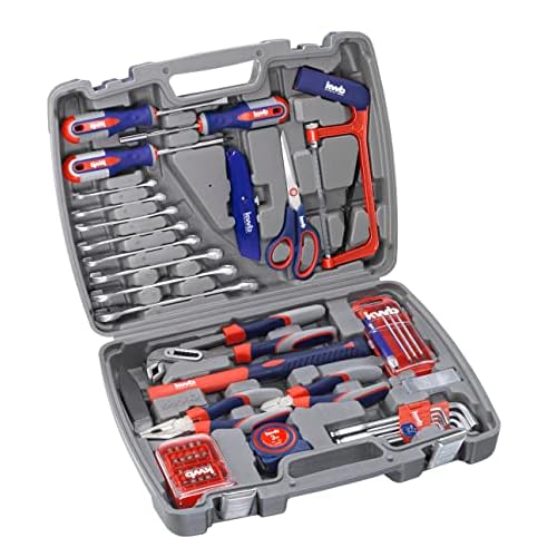 kwb Werkzeug-Koffer inkl. Werkzeug-Set, 65-teilig, gefüllt, robust und hochwertig, ideal für den Haushalt oder die Garage, im praktischen Kunststoffkoffer