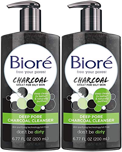 Biore Deep Pore Charcoal Cleanser, 6.77 fl oz - 2pc