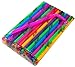 Assorted Neon Monster Bender Straws - Flexible, SUPER-WIDE Smoothie Straws! Indv. Poly-Wrapped! Sturdy, Safe and BPA Chemical Free. Washable and Re-Usable!
