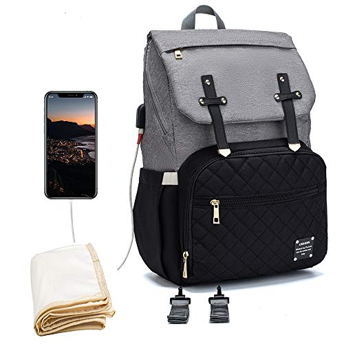 Mochila Bolsa Maternidade Lequeen Impermeável Bebê Com Bolso Térmico