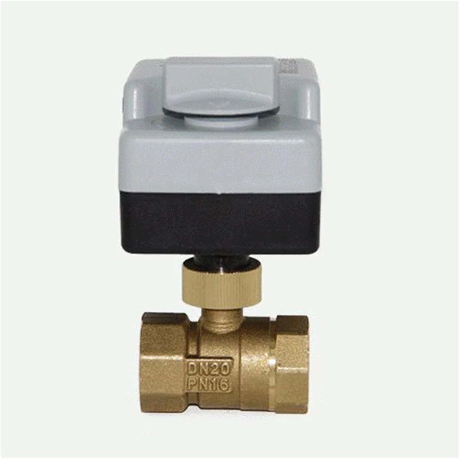 1PCS 3/4" Brass Ball Valve 3-Wire Two-Control Actuator AC220V with Manual Switch