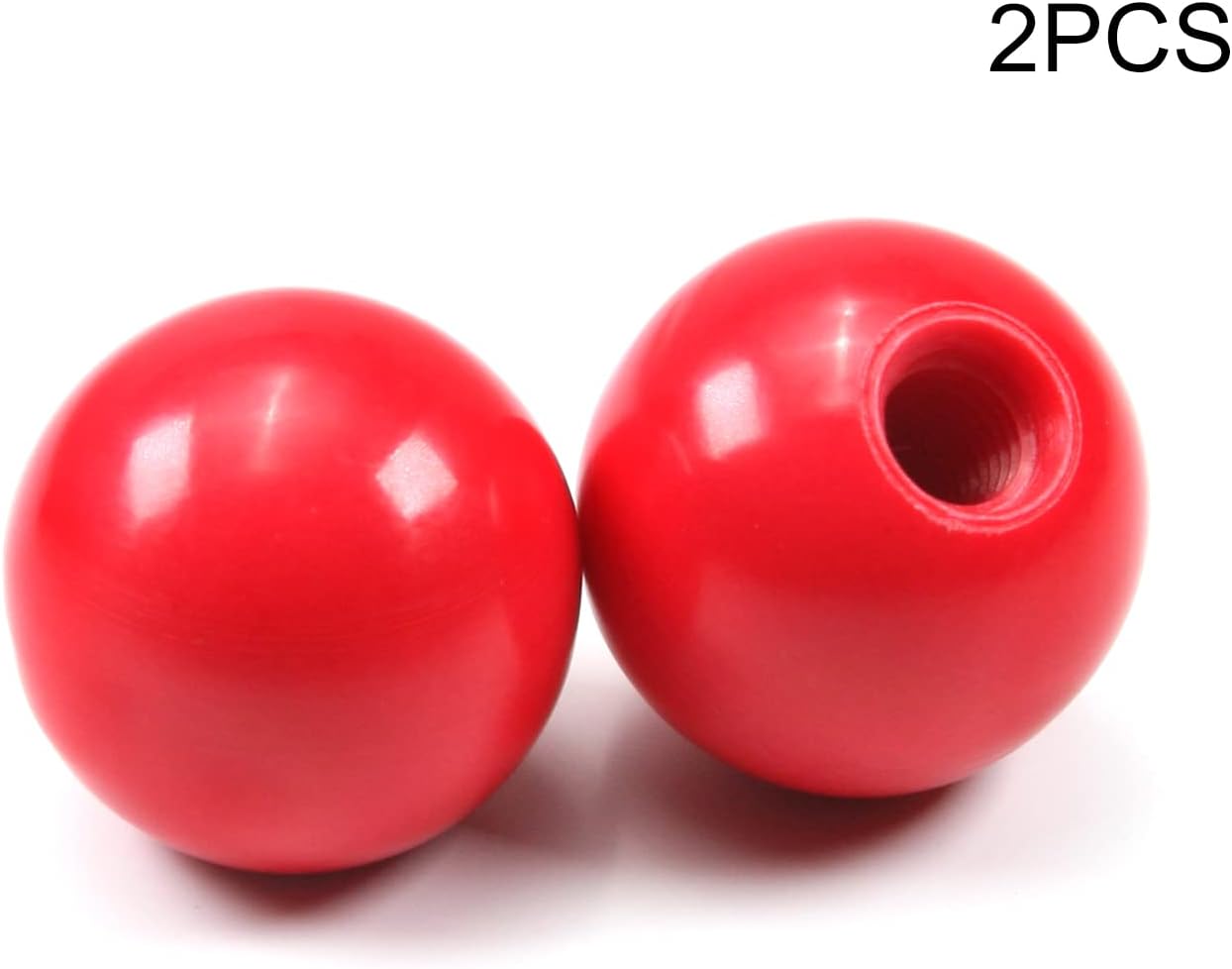 Bettomshin 2Pcs Thermoset Ball Knob M10 Female Thread Machine Handle 35mm Diameter Smooth Rim
