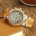 Imagen de VICVS Reloj de Madera y Acero Inoxidable para Hombre cronógrafo 3 diales cronógrafo Cuarzo Ocio Negocios multifunción Reloj de Madera para Hombre Hecho a Mano