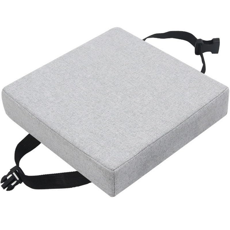 Juego De 2 Cojines Cuadrados Para Silla O Taburete - Tamaño 30x30 Cm (azul Marino) - Tela De Lino Con Relleno De Espuma - Incluye Lazos Para Fijación Antideslizante - Ideal Para Cocina, Oficina O Silla De Ruedas