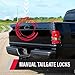 Pop & Lock – Manual Tailgate Lock for Dodge Ram 1500, 2500, and 3500, Fits 1994 to 2001 (Black, PL3300, Works with No Factory Lock)