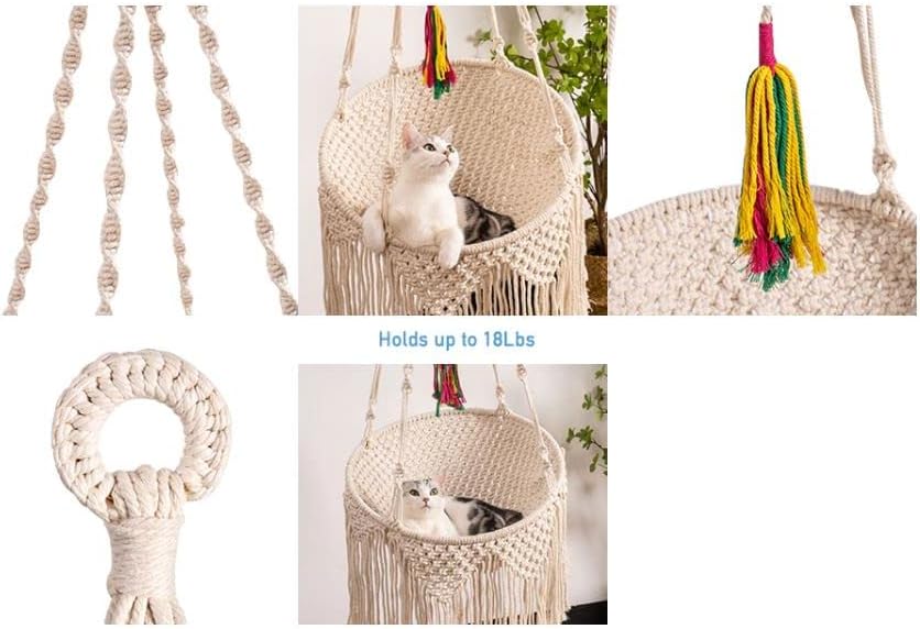 review Macramé Cat Hammock