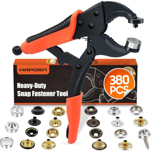 Heavy Duty Snap Fastener Tool, Snap Setter Tool with 100 Sets 4 Color Boat Cover Snaps, Snap Repair
