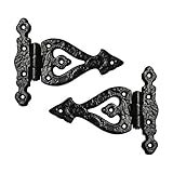 Akatva Kolyma T Hinge Set - 2-Piece Gate Hinges for Wooden and Metal Fences, Doors, Cabinets -...