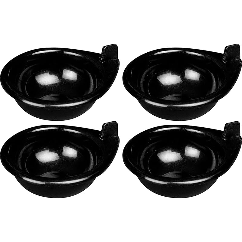 Replacement Egg Poacher Cups, Black Plastic, 4 Cup Set - Image 1