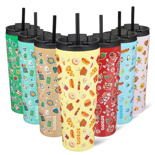 Image of BJPKPK 26 oz Coffee Tumbler with Straw, Insulated Stainless Steel Cup