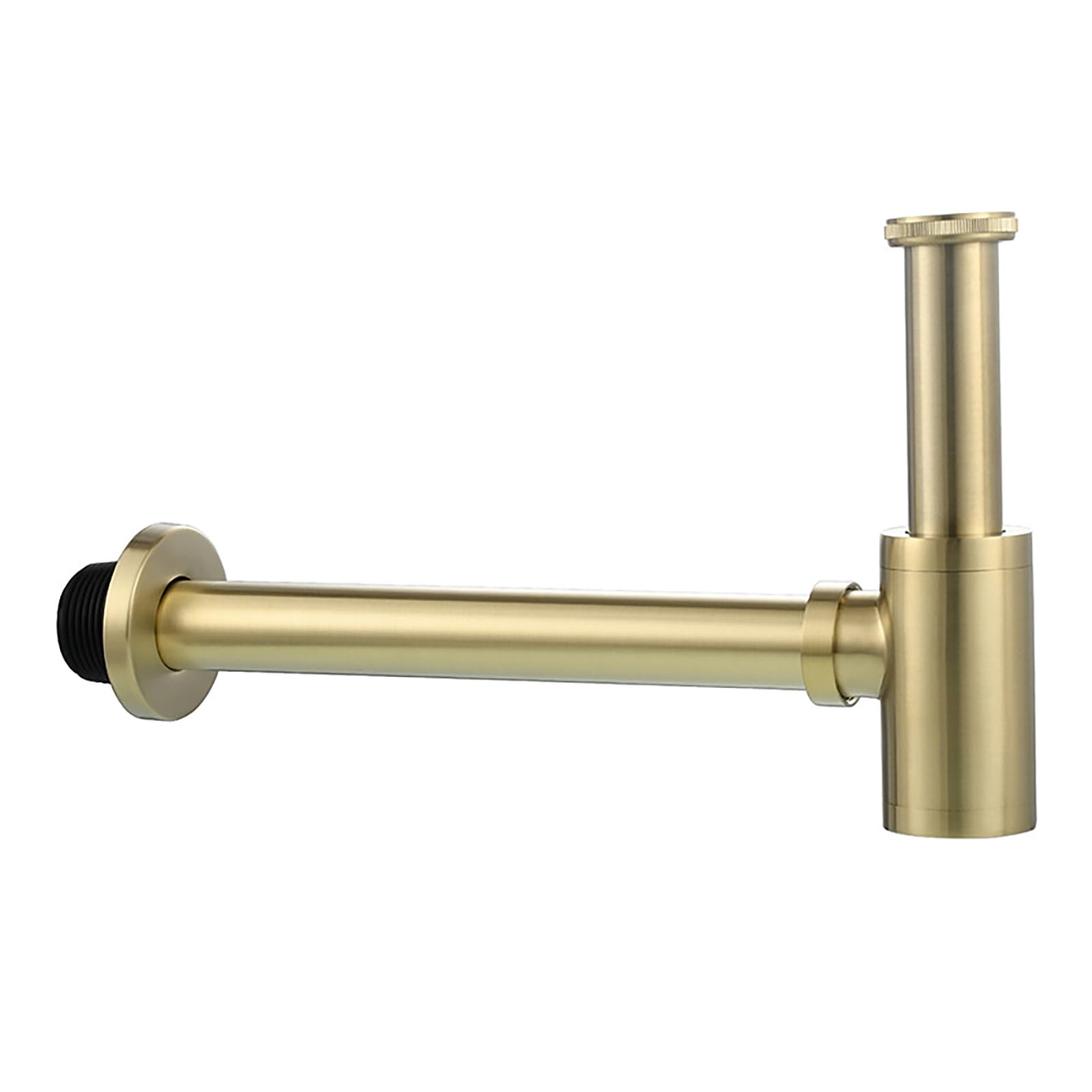 Siphon Waschbecken Bad mit Reinigungsöffnung,Geruchsdichte,Höhenverstellbares,Ablauf Garnitur Syphon Waschbecken für Küchenspülen,Gold
