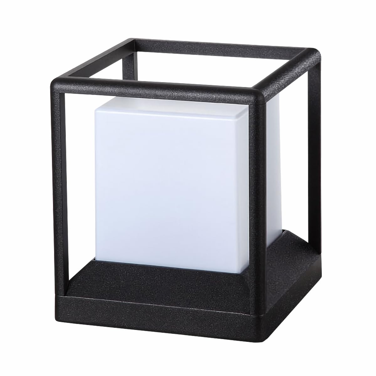Budbuddy 20W LED Luces Exterior Jardin Farolas Exterior Cuadrada Lamparas Exterior Terraza con Enchufe E27 Farola IP65 Farolas de Jardin Moderno Valla Jardin Exterior Luz Exterior