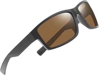 Joopin Rectangle Sports Sunglasses Polarized UV Protection Shades for Men | Wrap Around Sun Glasses, Trendy Plastic Frame, TAC Lens, Safety, Driving, Running, Fishing, Cycling, Hiking