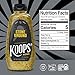 Koops' Stone Ground Mustard – Old-Fashioned Mustard, Gluten-Free, Kosher, Non-GMO, Made in the USA, From Quality Seeds, Robust and Coarse Flavor, Pack of 12