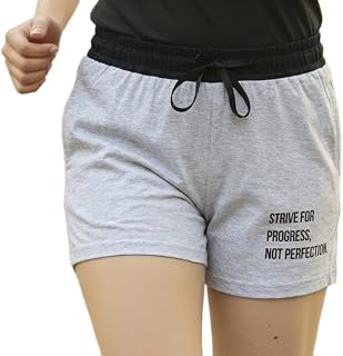 Blacktail Mid Rise Knee Length Drawstring Closure City Shorts for Women - Slim Fit, Soft and Breathable Cotton Price In India